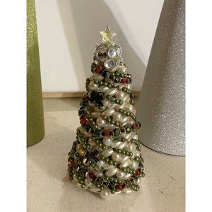 Christmas Tree 5 inches tall made of Jewelry